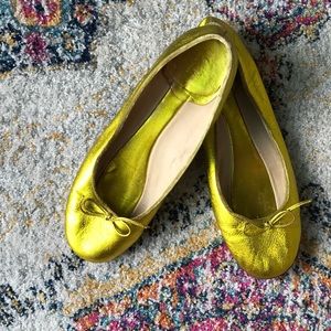 kate spade metallic ballet flats